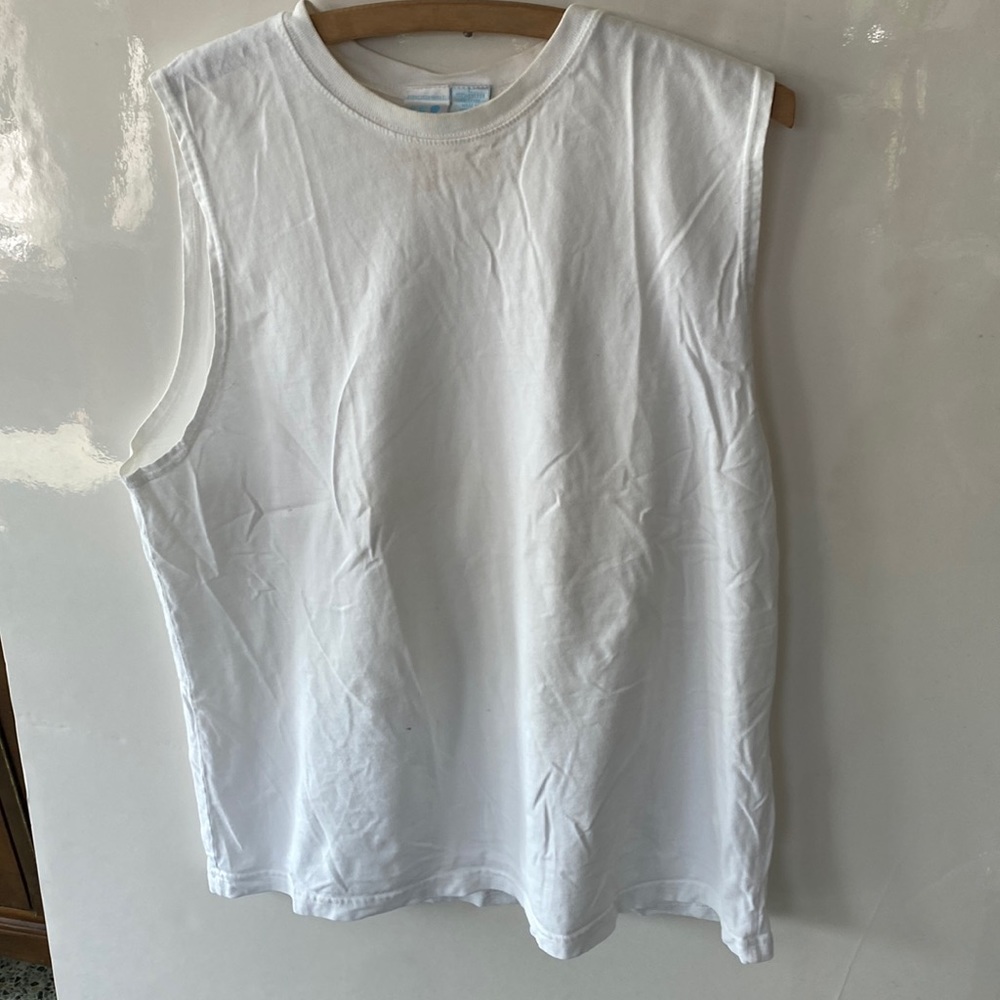 PROSPIRIT sleeveless tank, size L, white , 100% cotton